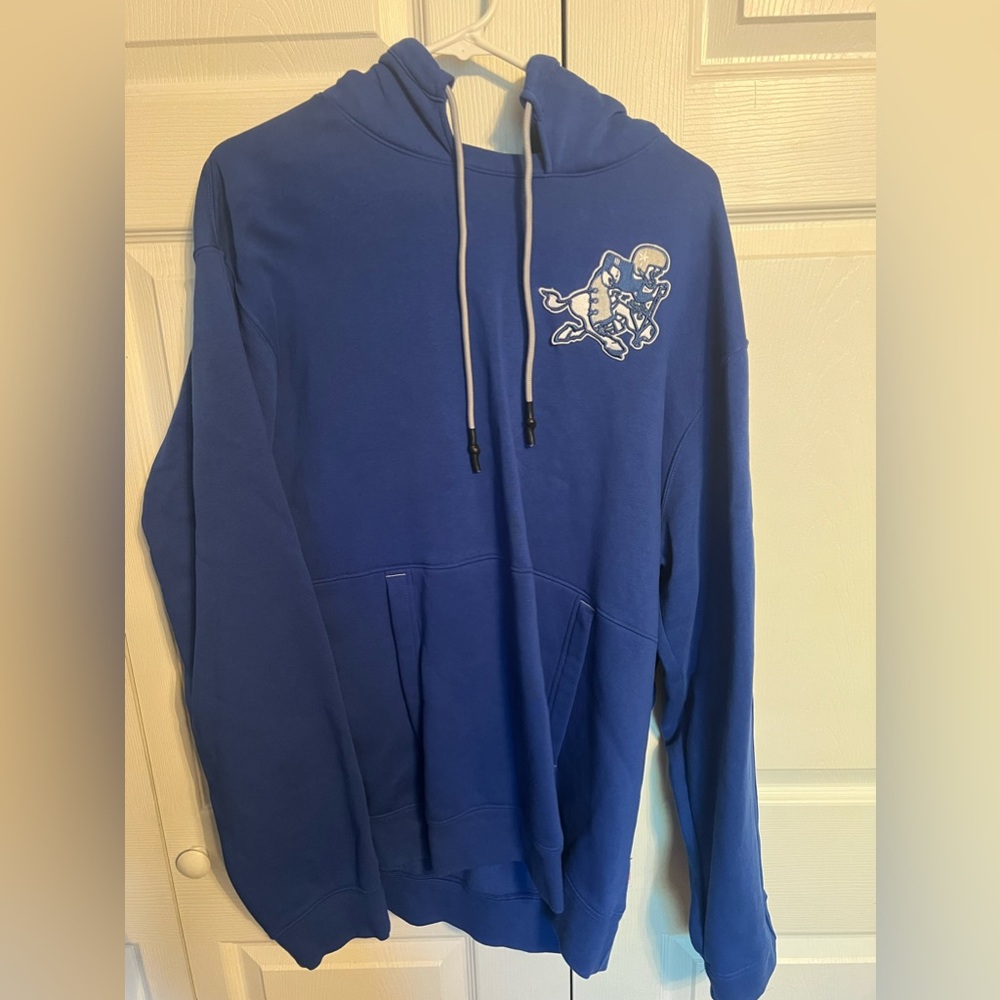 Nike Royal Dallas Cowboys Throwback Layered Logo Statement Pullover Hoodie